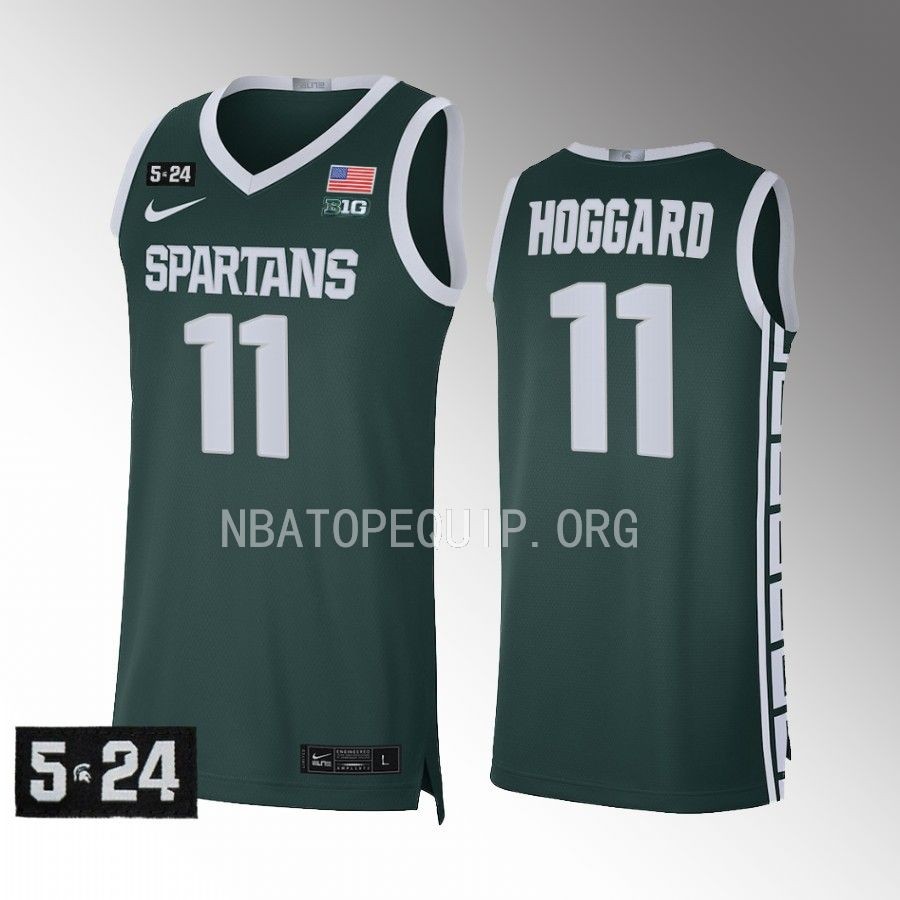 Michigan State Spartans A.J. Hoggard Jersey Limited Green Uniform