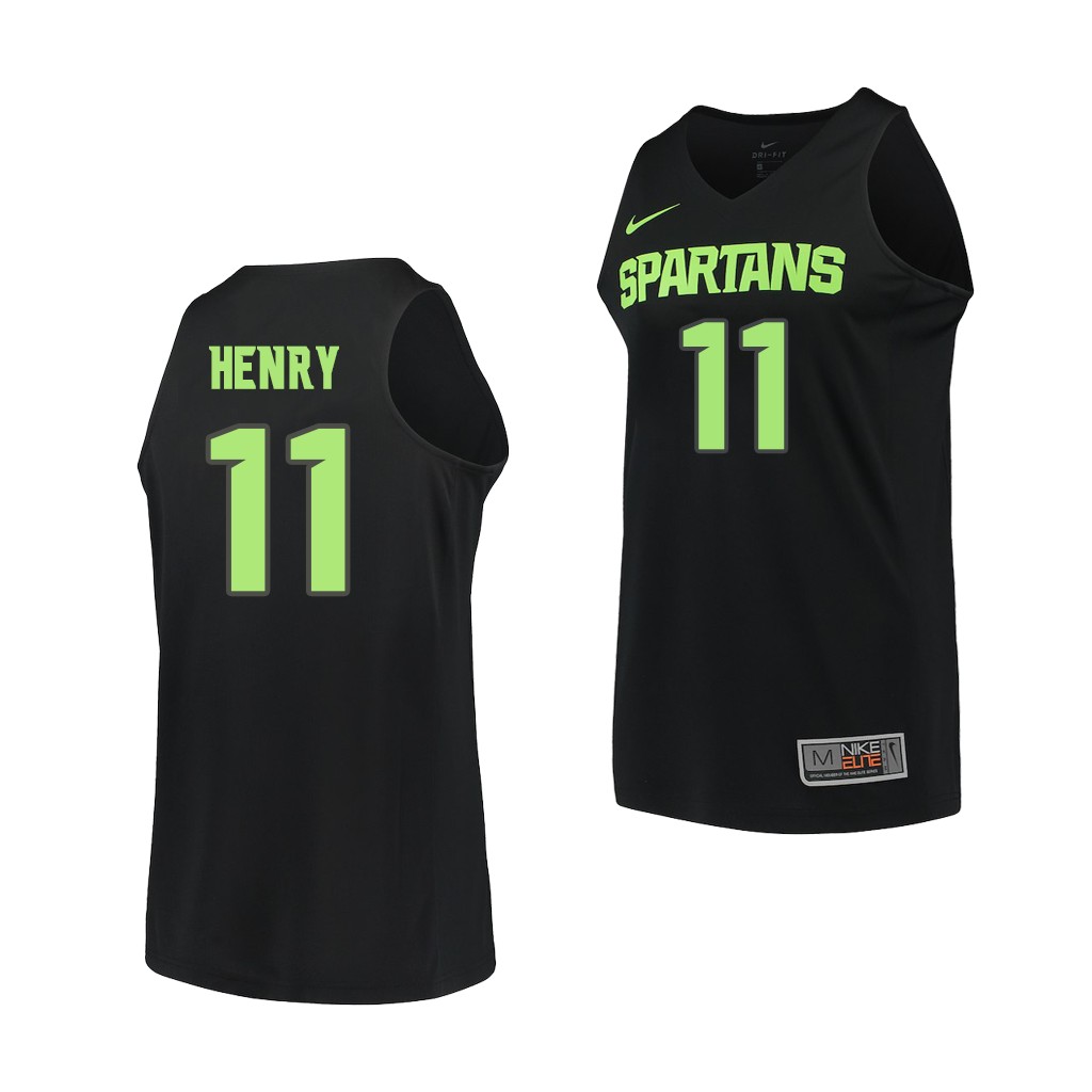 Michigan State Spartans Aaron Henry Black College Jersey