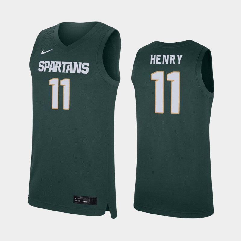 Michigan State Spartans Aaron Henry Green College Jersey
