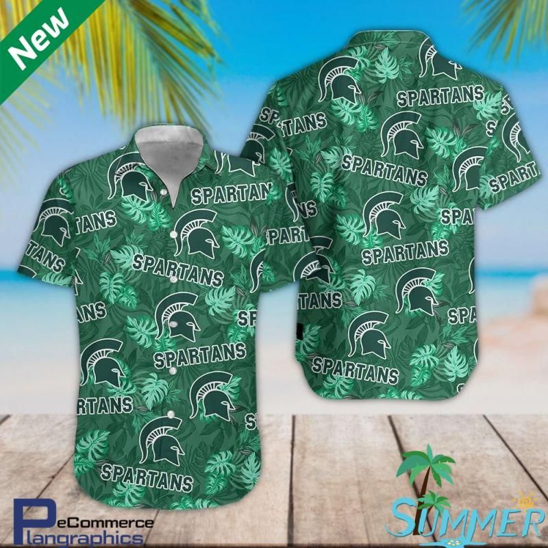 Michigan State Spartans Aloha Shirt Hawaiian Aloha Shirt Hawaiian Beach Shirt