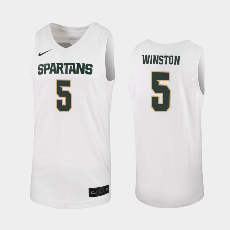 Michigan State Spartans Cassius Winston White 2019-20 College Jersey