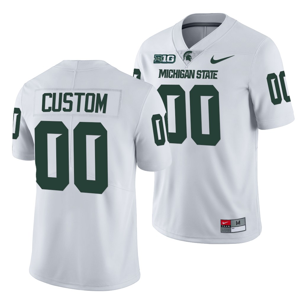 Michigan State Spartans Custom 00 White 2021-22 College Limited Jersey Men