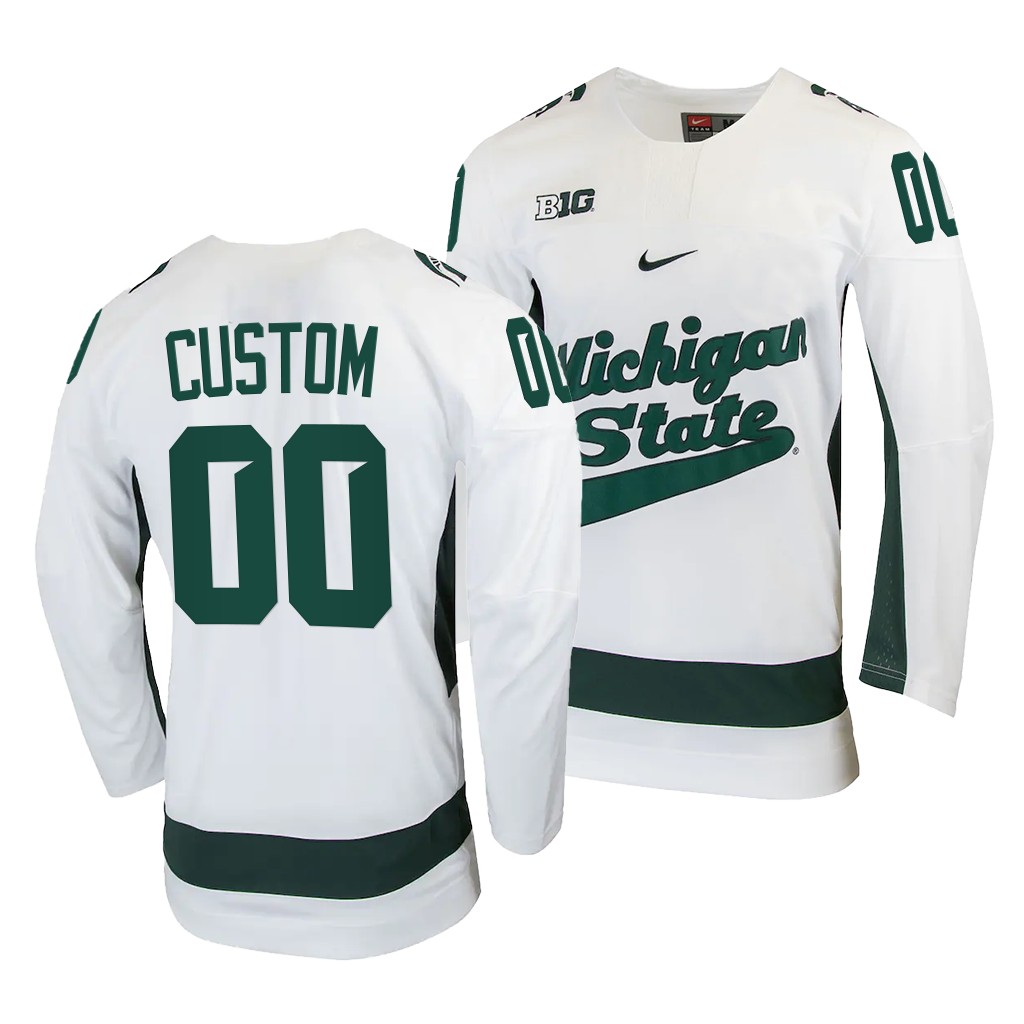 Michigan State Spartans Custom College White #00 Jersey 2022