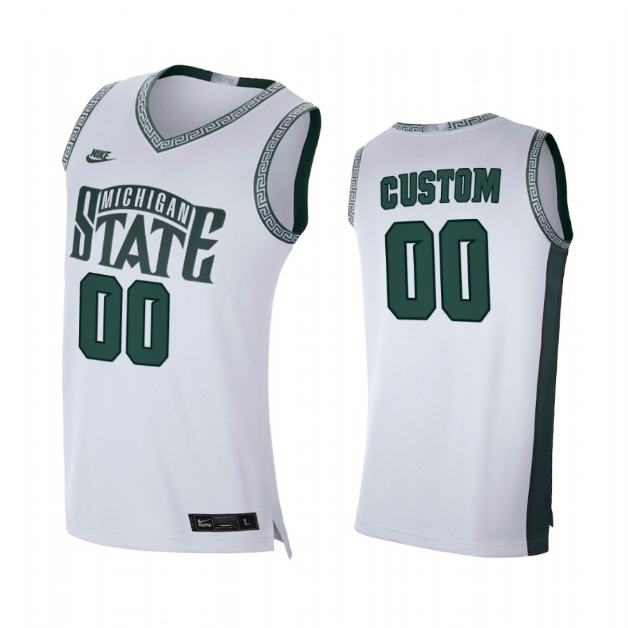 Michigan State Spartans Custom White Limited Retro 2020-21 College Jersey