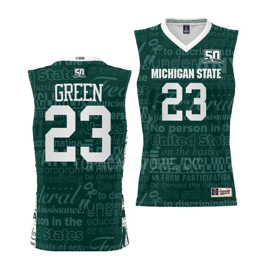Michigan State Spartans Draymond Green Green #23 Jersey 2022 Title IX
