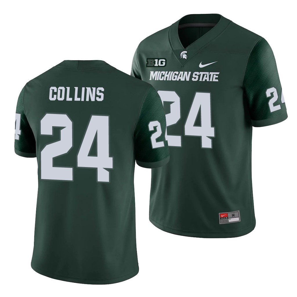 Michigan State Spartans Elijah Collins Green College Game Jersey