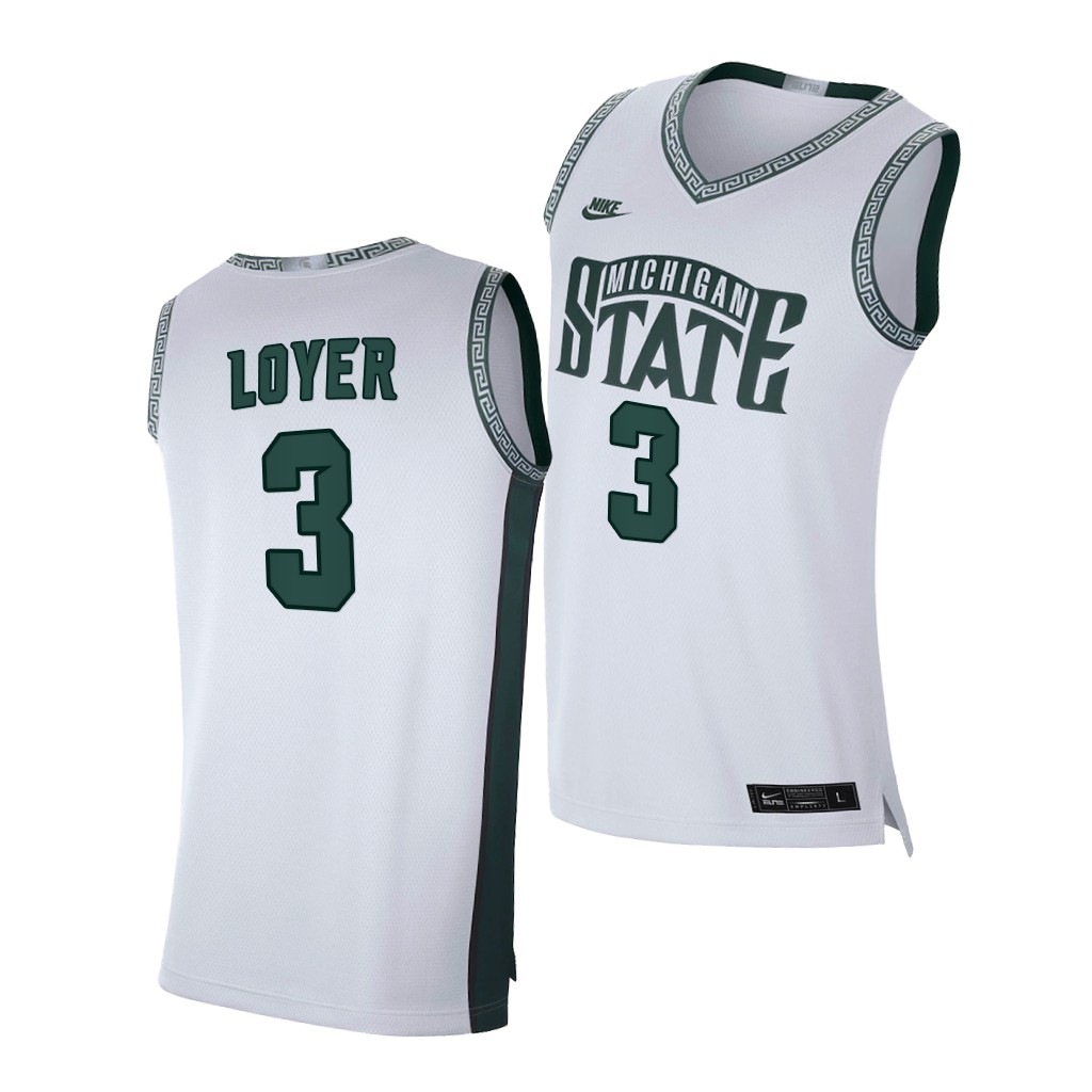 Michigan State Spartans Foster Loyer White 2020-21 Limited Retro College Jersey