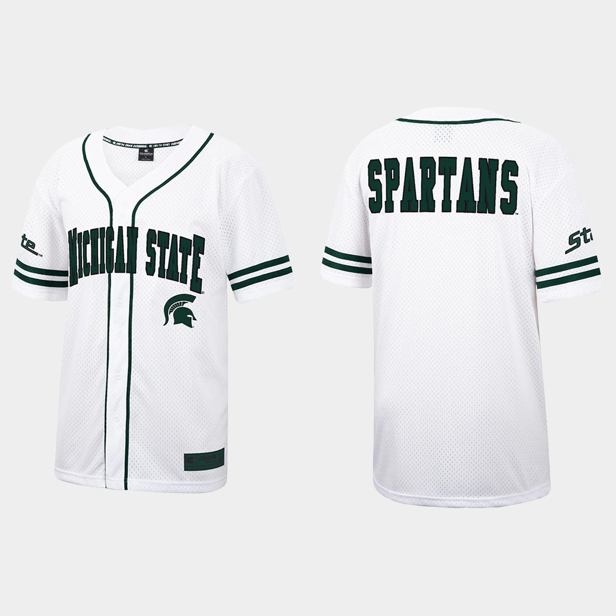 Michigan State Spartans Free Spirited Jersey - White Green