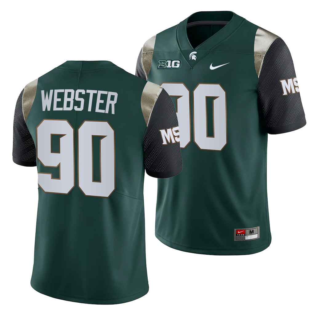 Michigan State Spartans George Webster 90 Green College Limited Jersey Men