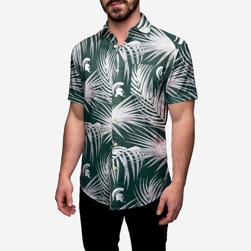 Michigan State Spartans Hawaiian Button Up Shirt