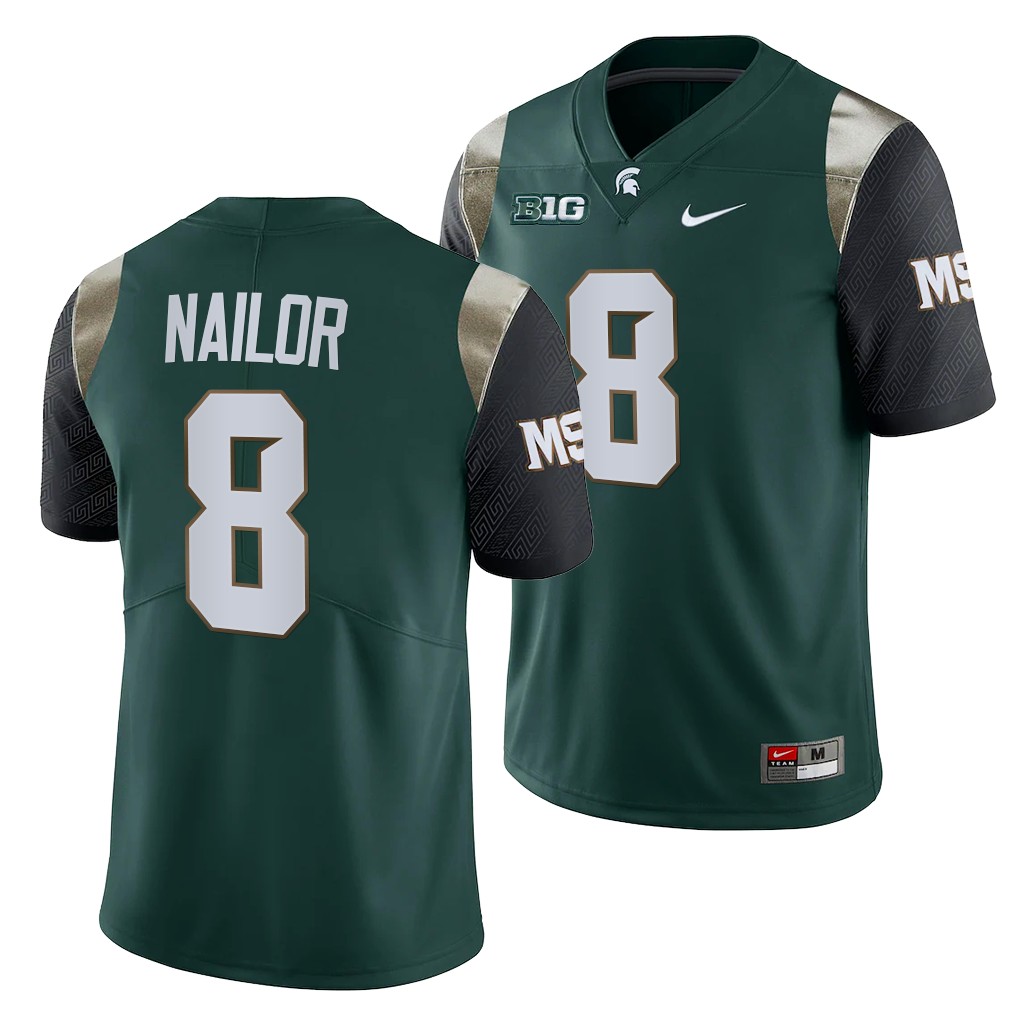 Michigan State Spartans Jalen Nailor 8 Green College Limited Jersey Men