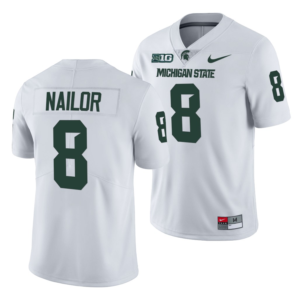 Michigan State Spartans Jalen Nailor 8 White 2021-22 College Limited Jersey Men