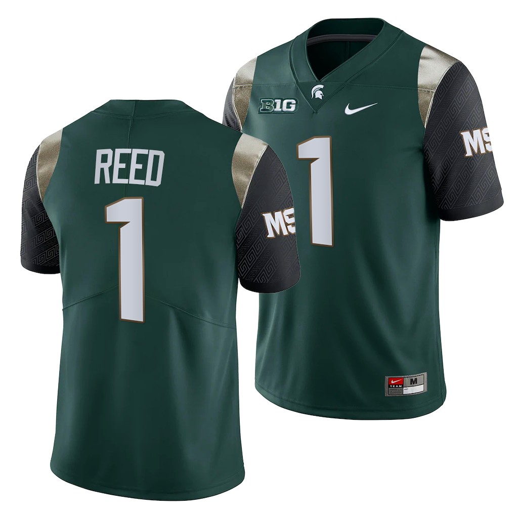 Michigan State Spartans Jayden Reed 1 Green 2021-22 College Limited Jersey Men