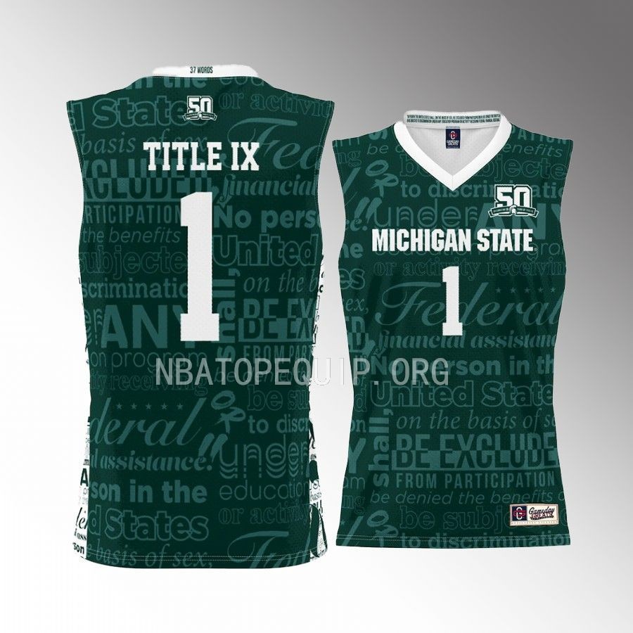 Michigan State Spartans Jersey 2022 Title IX Green Uniform
