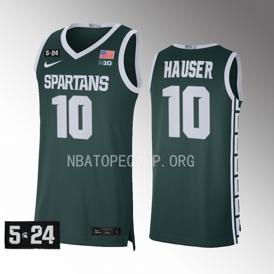 Michigan State Spartans Joey Hauser Jersey Limited Green Uniform