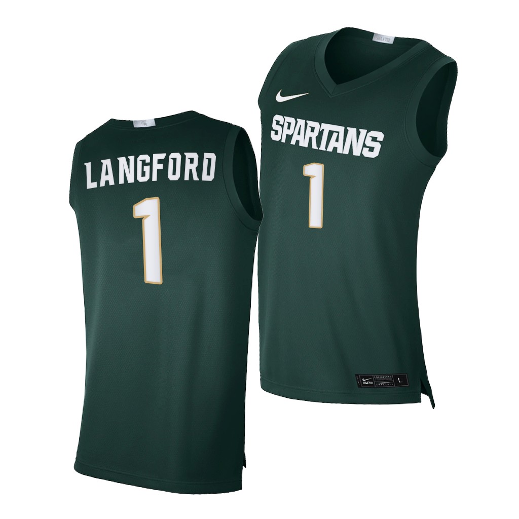 Michigan State Spartans Joshua Langford Green 2020-21 Alumni Limited College Jersey