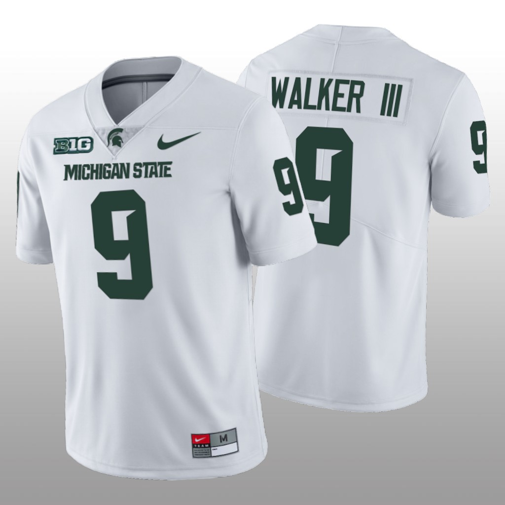 Michigan State Spartans Kenneth Walker III White Limited Jersey College - Men