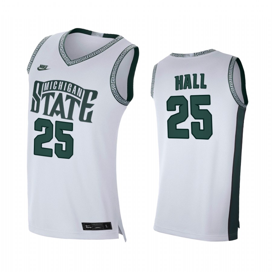 Michigan State Spartans Malik Hall White Limited Retro 2020-21 College Jersey