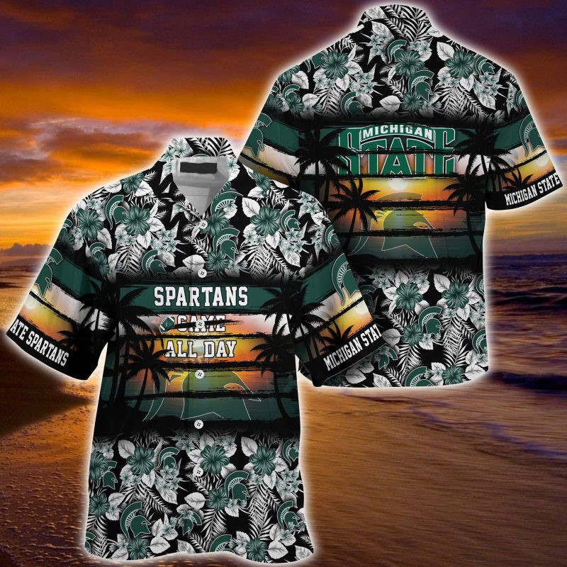 Michigan State Spartans NCAA Summer – Hawaii Shirt For This Season – Gift For Sport Lovers Floral Pattern