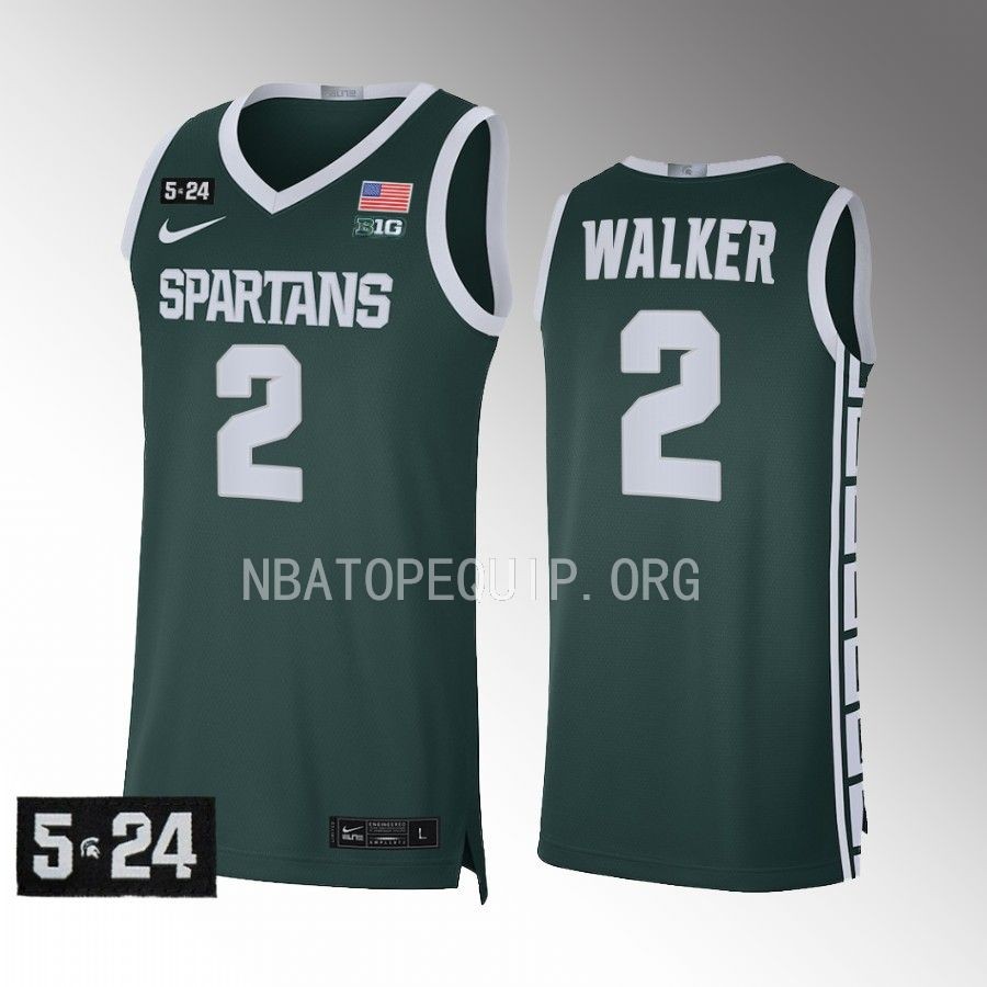 Michigan State Spartans Tyson Walker Jersey Limited Green Uniform