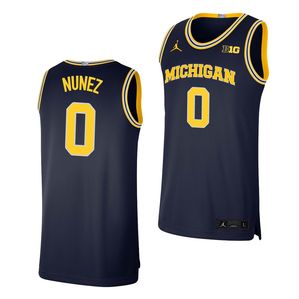 Michigan Wolverines Adrien Nunez Limited Navy Jersey