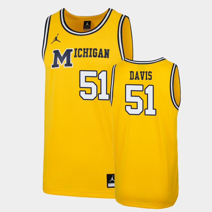 Michigan Wolverines Austin Davis Maize 1989 Throwback College Jersey