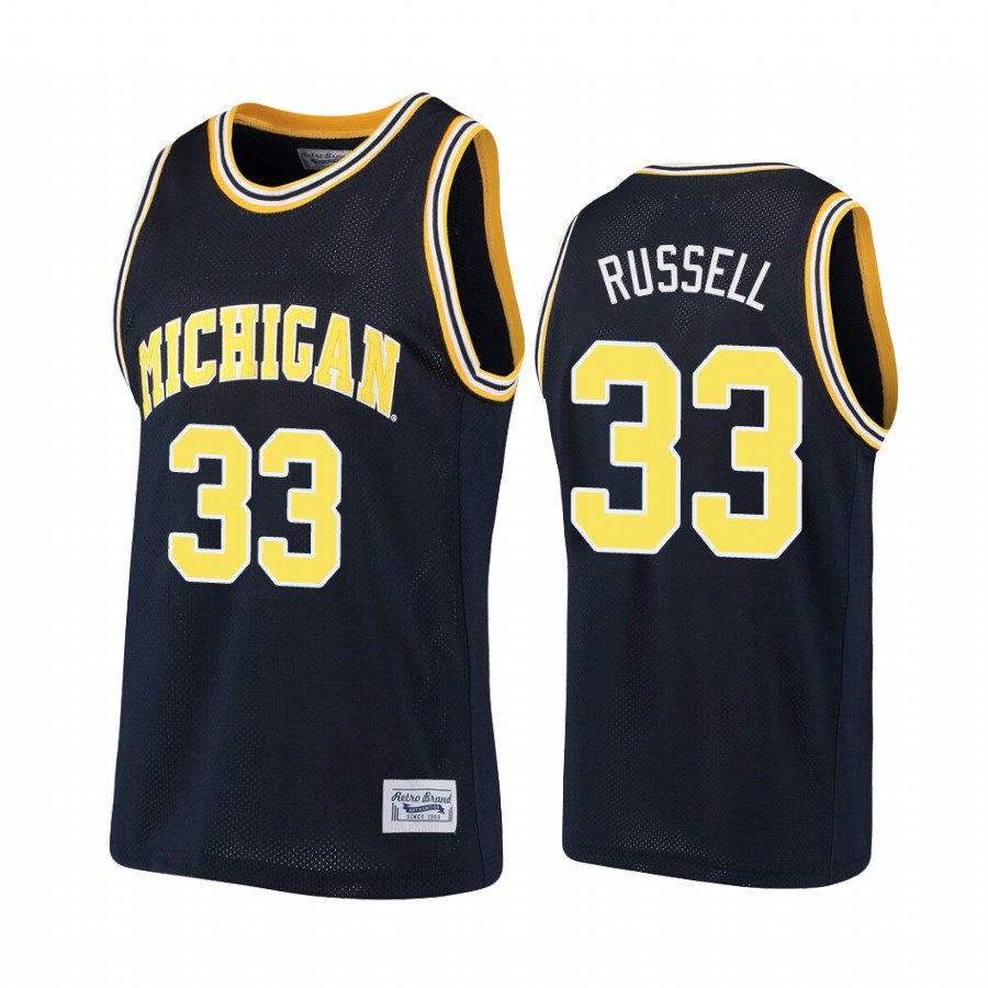 Michigan Wolverines Cazzie Russell Alumni Navy Jersey