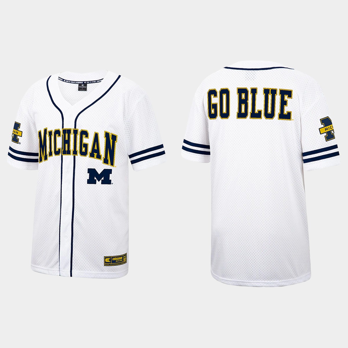 Michigan Wolverines Free Spirited Jersey - White Navy