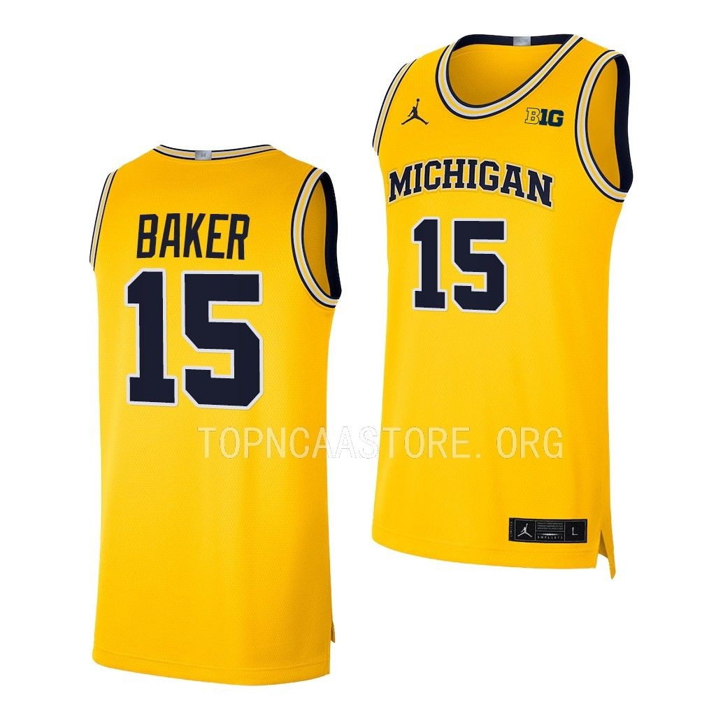 Michigan Wolverines Joey Baker Maize #15 Limited Jersey Men