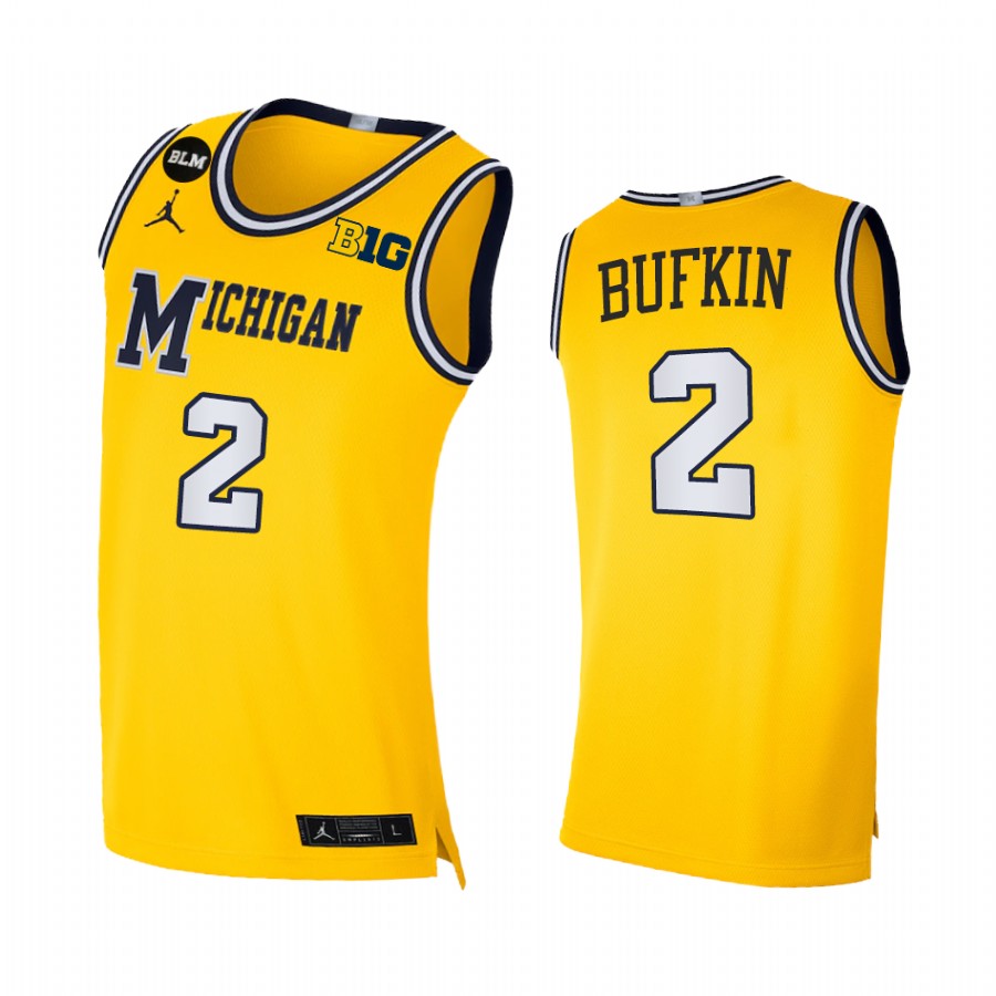 Michigan Wolverines Kobe Bufkin Jersey 2022-23 Limited Maize Uniform