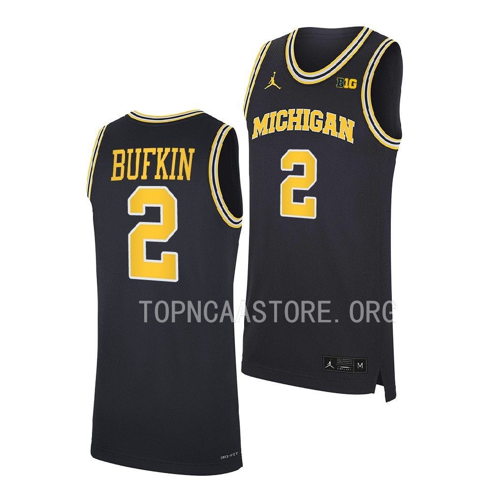 Michigan Wolverines Kobe Bufkin Navy #2 Jersey 2022-23 NCAA