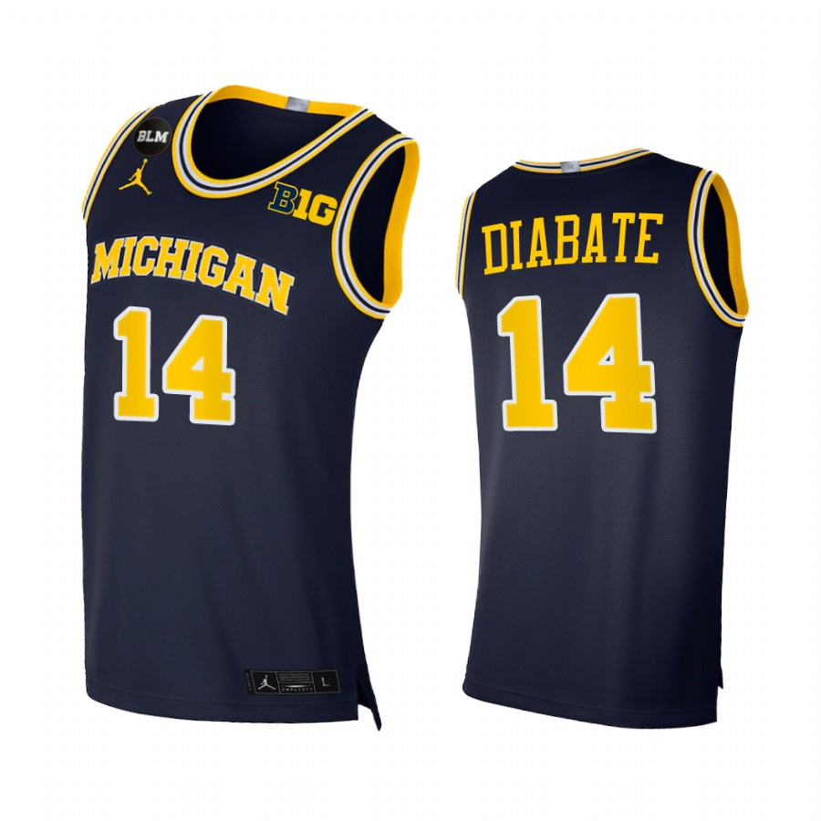 Michigan Wolverines Moussa Diabate Jersey 2022-23 College Navy Limited Uniform