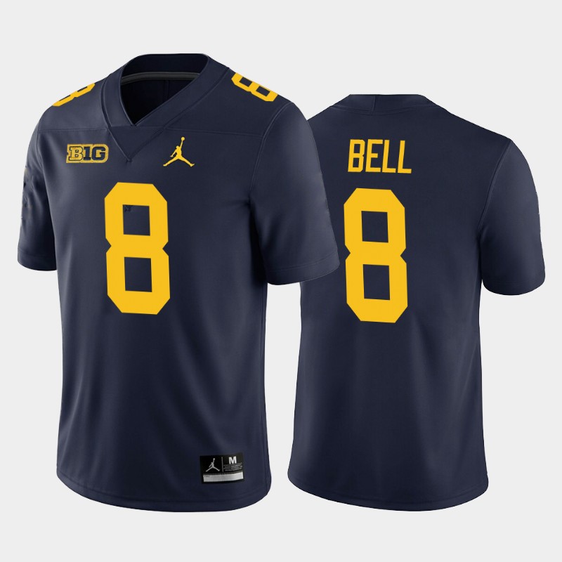 Michigan Wolverines Ronnie Bell Navy Home Game Jersey College