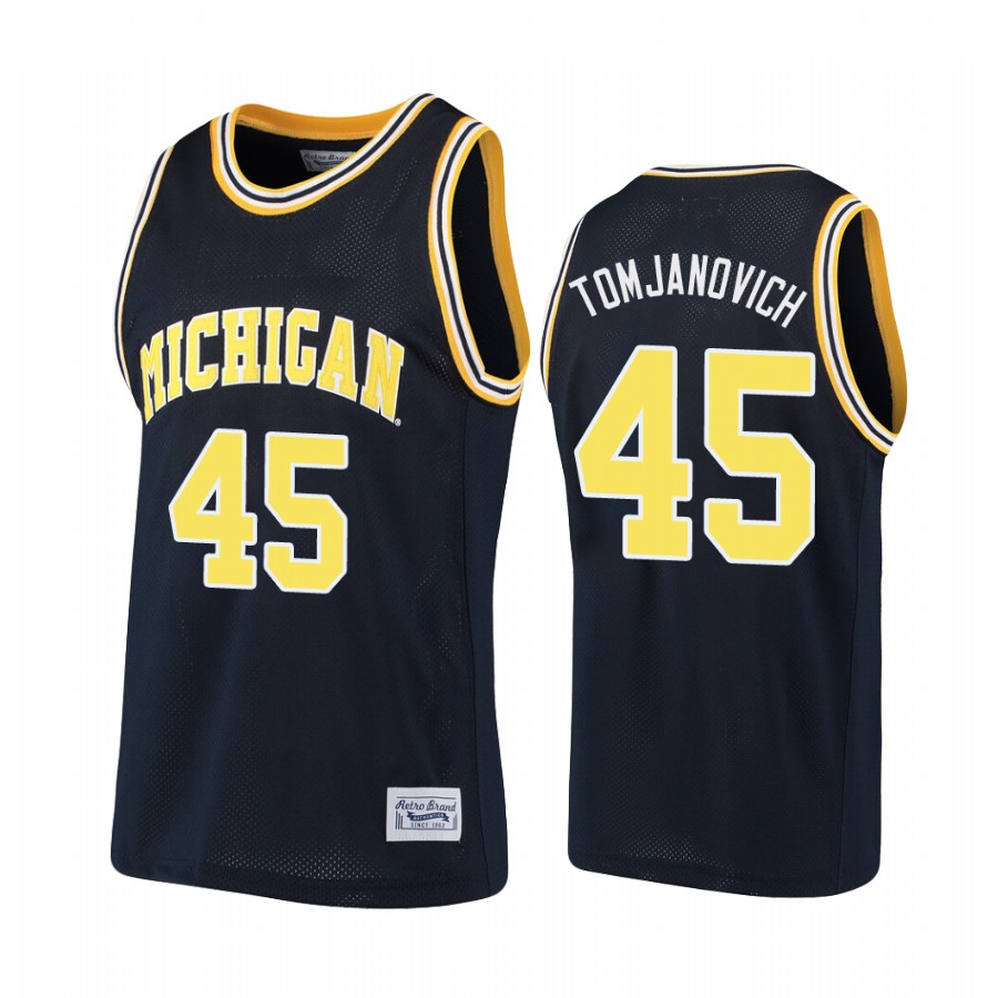 Michigan Wolverines Rudy Tomjanovich Alumni Navy Jersey