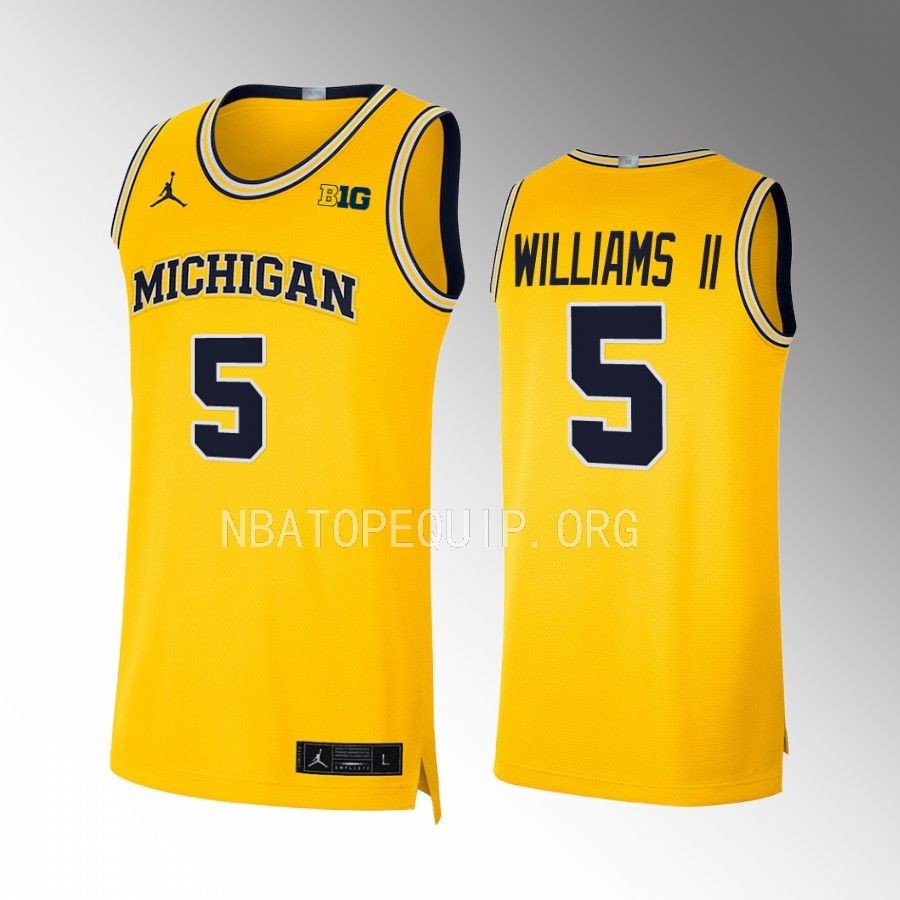 Michigan Wolverines Terrance Williams II Jersey 2022-23 College Maize Limited Uniform