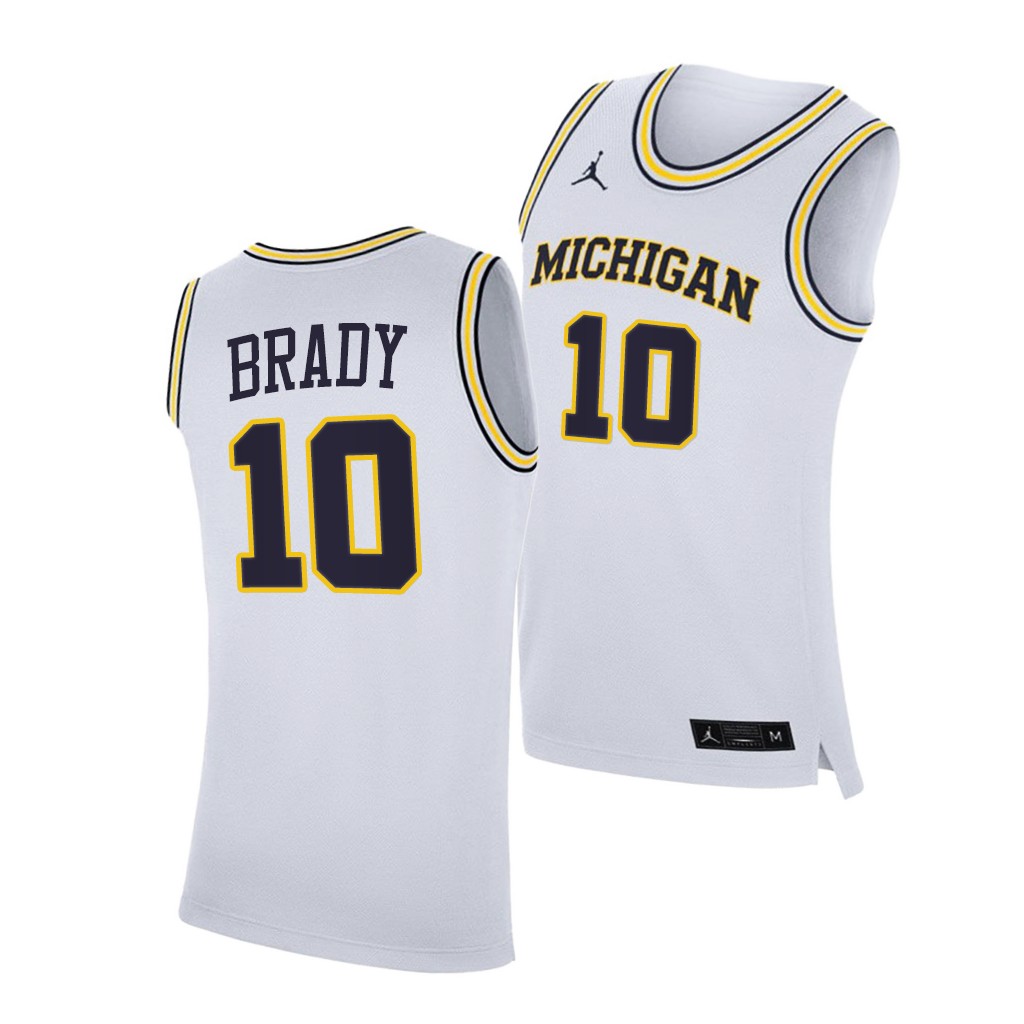 Michigan Wolverines Tom Brady College White Honorary Alumni Jersey