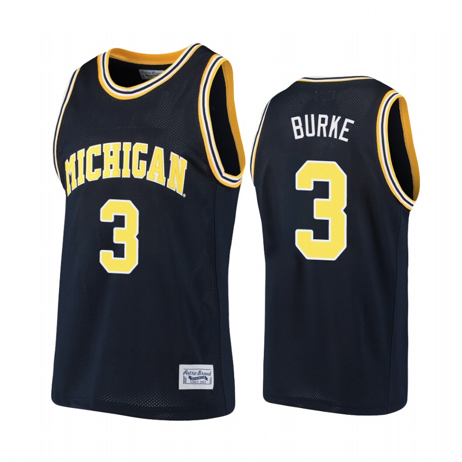 Michigan Wolverines Trey Burke Alumni Navy Jersey