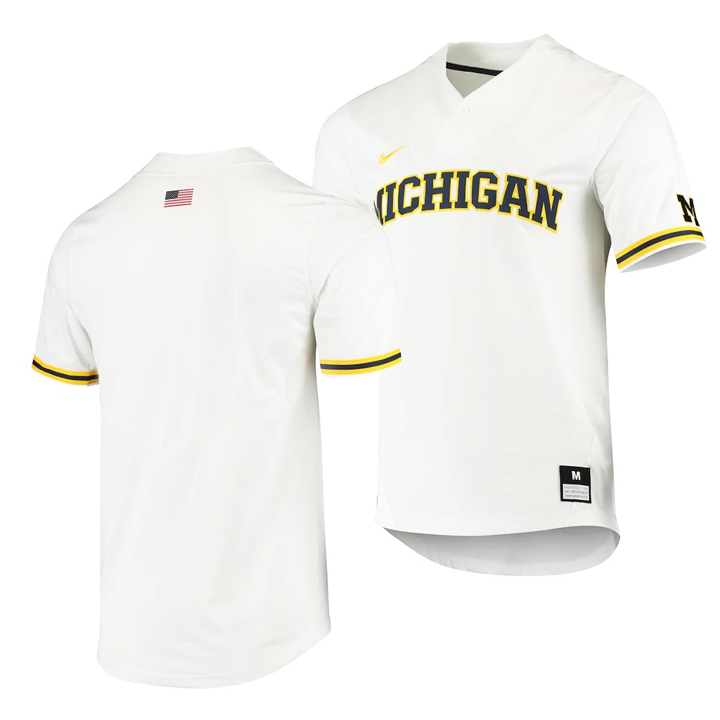 Michigan Wolverines White Custom Jersey College
