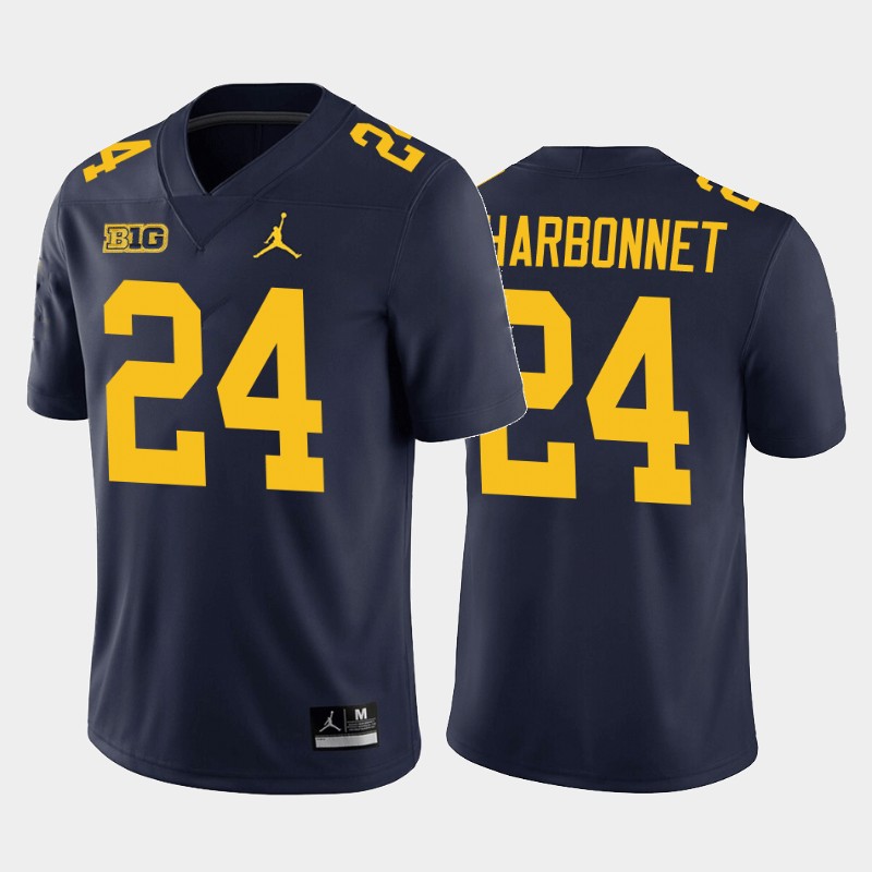 Michigan Wolverines Zach Charbonnet Navy Home Game Jersey College