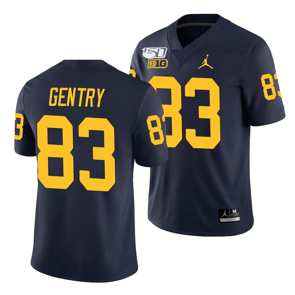 Michigan Wolverines Zach Gentry Navy College Men's Alumni Player Game Jersey