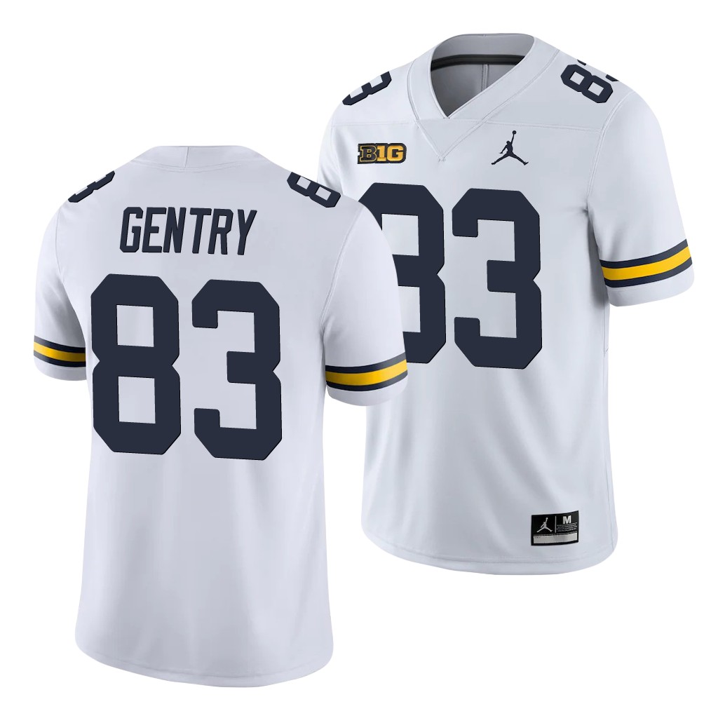 Michigan Wolverines Zach Gentry White College Men's Game Jersey