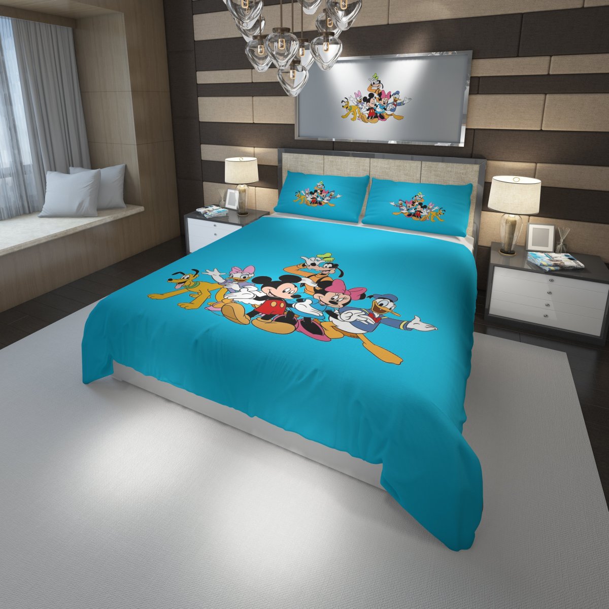 Mickey And Friends 3D Customized Duvet Cover Bedding Set