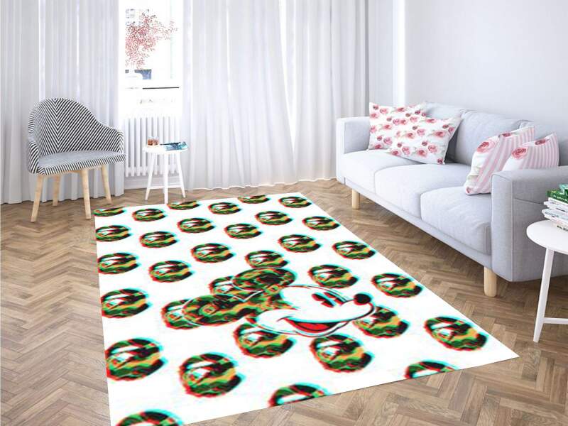 Mickey Bape Wallpaper Carpet Rectangle Rug