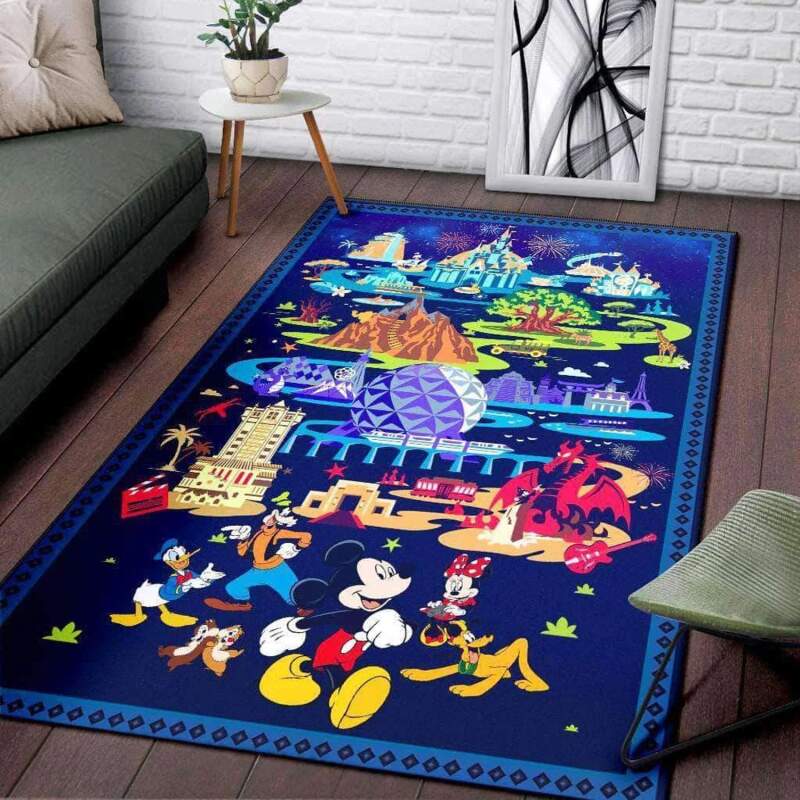 Mickey Disney Mouse Friends Decorative Floor Rectangle Rug