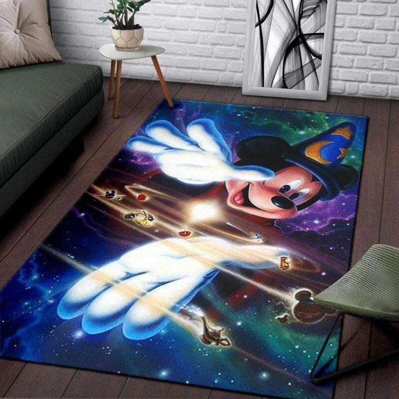 Mickey Disney Mouse Love Decorative Floor Rectangle Rug