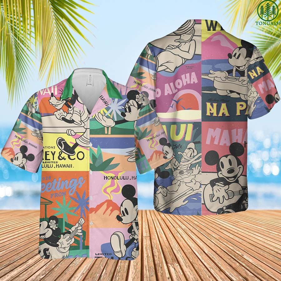 Mickey Donald Fashion Hawaiian Shirt Summer Shirt