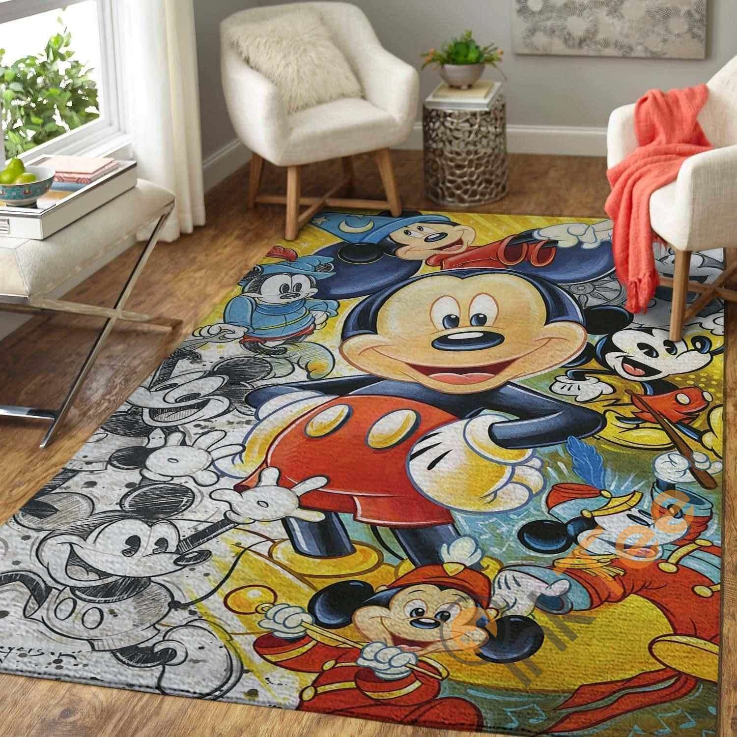 Mickey Mouse Area Rectangle Rug