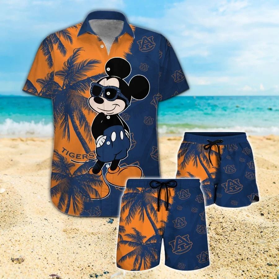 Mickey Mouse Auburn Tigers hawaiian shirt and beach