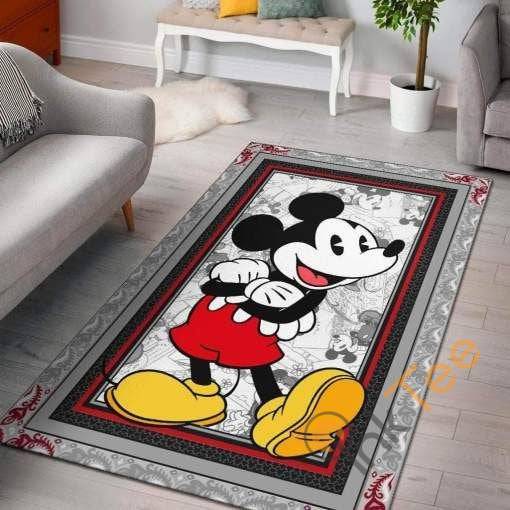 Mickey Mouse Color Disney Coloring World Rectangular Christmas Gift Rectangle Rug