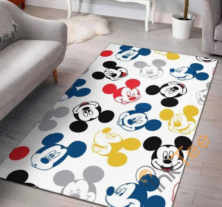 Mickey Mouse Color Disney Coloring World Rectangular Gift For Lovers Rectangle Rug